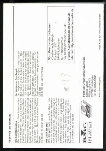 AK Musikerinnen Geschwister Hofmann mit Autographen