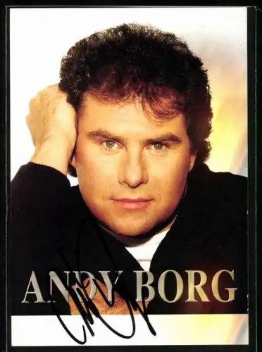 AK Musiker Andy Borg im Porträt, Autograph