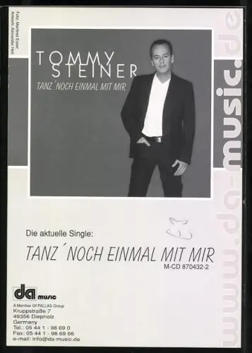 AK Musiker Tommy Steiner mit Autograph