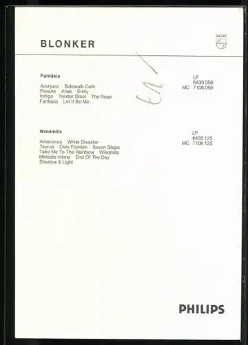 AK Musiker Blonker mit Gitarre und Autograph