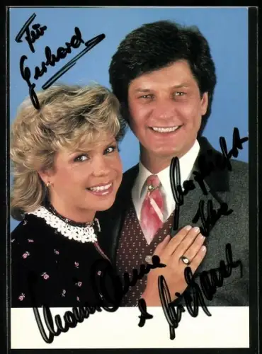 AK Musiker Marianne & Michael zusammen im Porträt, Autographen