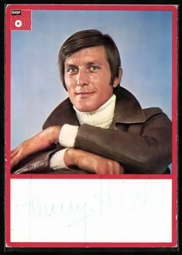 AK Musiker Jonny Hill im Porträt mit Autograph