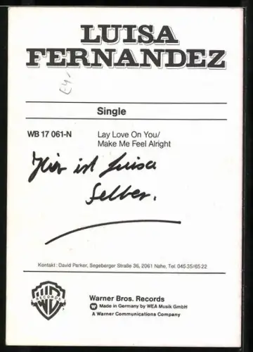 AK Musikerin Luisa Fernandez mit Mikrofon, Musiker