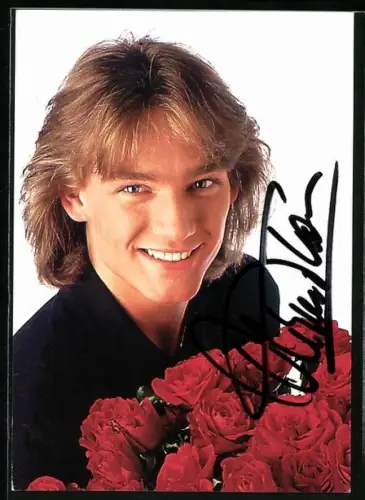 AK Musiker Oliver Thomas mit Rosenstrauss, Autograph