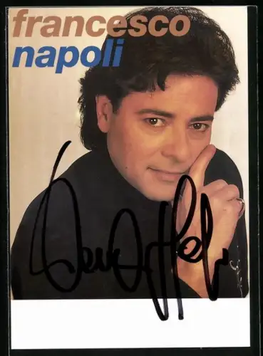 AK Musiker Francesco Napoli im Porträt mit Autograph