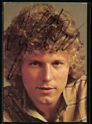 AK Musiker Bernhard Brink im Porträt mit Autograph