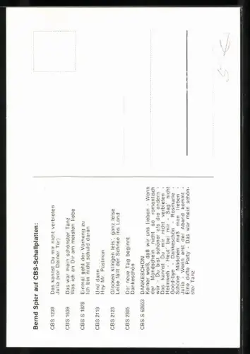 AK Musiker Bernd Spier lächelnd in Kamera blickend, Autograph