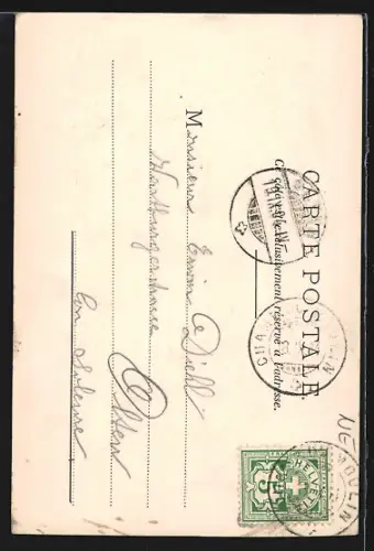 AK Gorges de l`Areuse, Dans les Gorges de l`Areuse, Jeune Fédèral 1904