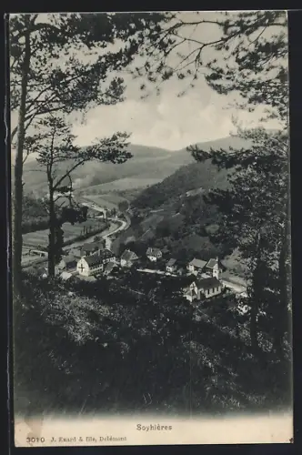 AK Soyhières, Ortsansicht von oben
