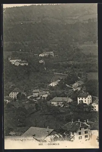 AK Goumois, Ortsansicht aus der Vogelschau