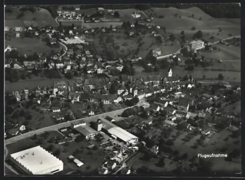 AK Mellingen, Panoramaansicht, Flugaufnahme