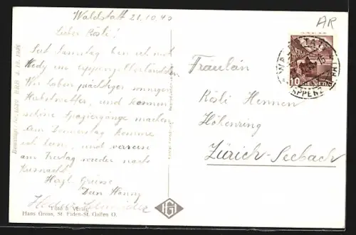 AK Waldstatt /App., Ansicht mit Säntis