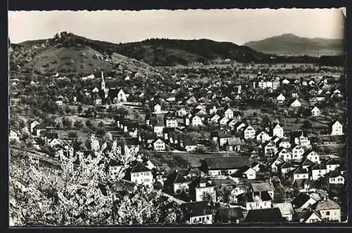 AK Wettingen, Dorf, Totalansicht aus der Vogelschau