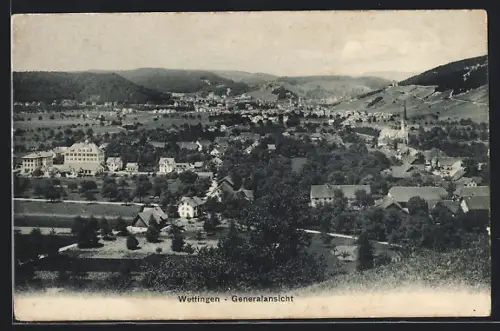AK Wettingen, Generalansicht aus der Vogelschau