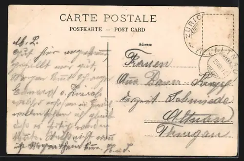 AK Wettingen, Generalansicht aus der Vogelschau