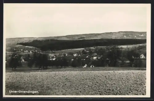AK Unter-Ehrendingen, Ortsansicht und Blick ins Land