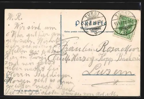 AK Turgi, Totalansicht mit Unter- u. Ober-Siggingen