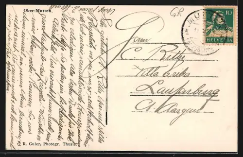 AK Ober-Mutten, Viehweide am Ort