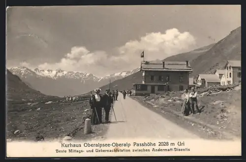 AK Oberalpsee-Oberalp, Blick auf das Kurhaus