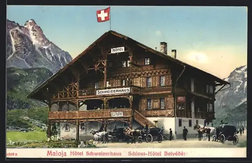 AK Maloja, Hotel Schweizerhaus mit Restaurant