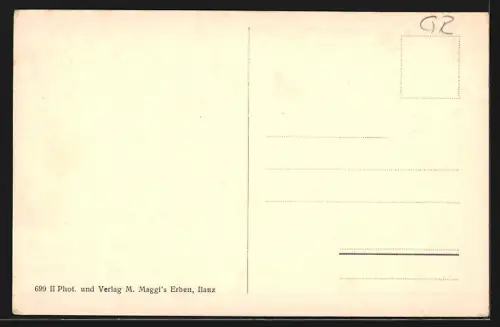 AK Savognin, Kirche mit Bergpanorama