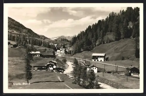 AK Davos-Glaris, Gesamtansicht aus der Vogelschau