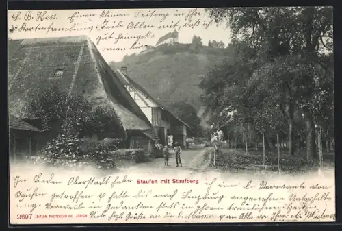 AK Staufen, Ortsansicht mit Staufberg