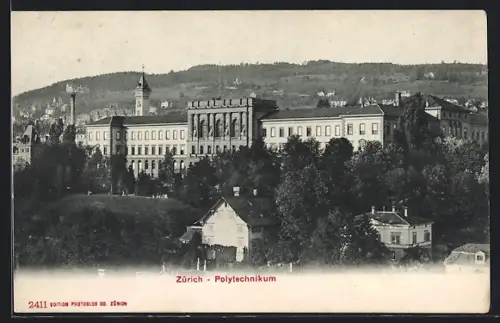 AK Zürich, Blick zum Polytechnikum