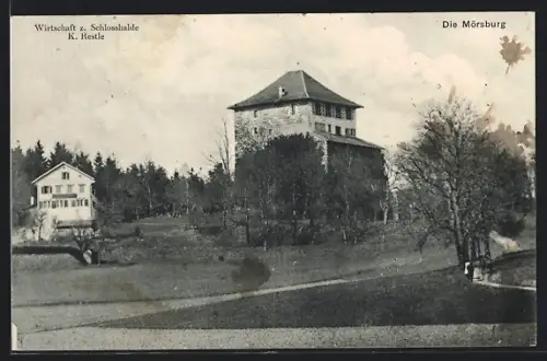 AK Winterthur, Mörsburg und Gasthaus zur Schlosshalde