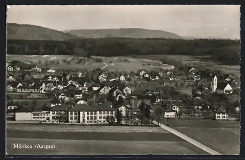 AK Möriken /Aargau, Ortsansicht mit Kirche