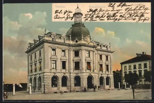 AK Herisau, Partie am Postgebäude