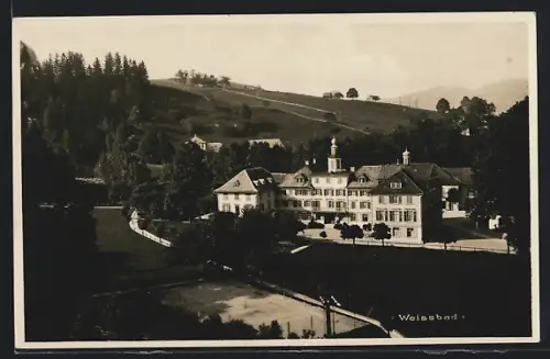AK Weissbad, Ortsansicht aus der Vogelschau