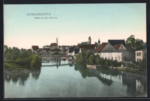 AK Donauwörth, Partie an der Wörnitz
