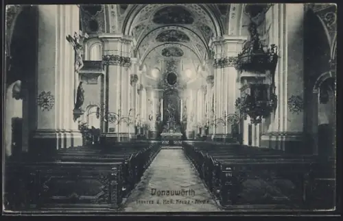 AK Donauwörth, Inneres der Heilig-Kreuz-Kirche