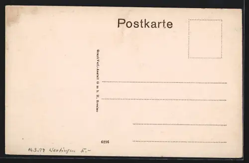 AK Donauwörth, Inneres der Heilig-Kreuz-Kirche