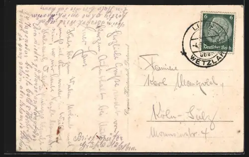 AK Weilburg a. d. Lahn, Schloss mit Brücke