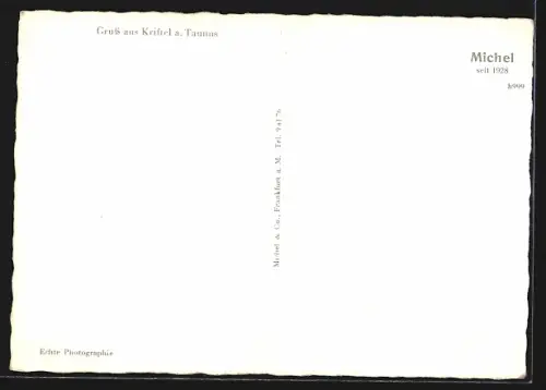 AK Kriftel a. Taunus, Ortsansicht mit Kirche und Wohnhäusern