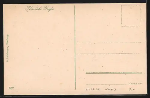 AK Donauwörth, Partie an der Wörnitz mit Heilig Kreuz