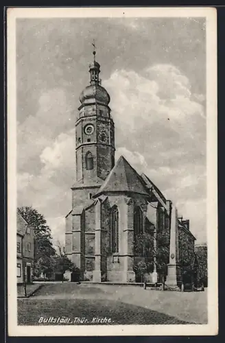 AK Buttstädt /Thür., Kirche u. Obelisk
