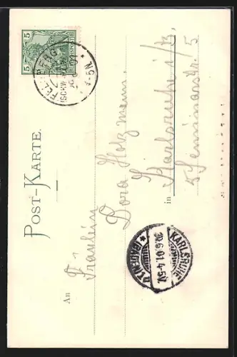 AK Schwarzwald, Feldsee aus der Vogelschau