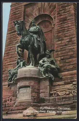 AK Kyffhäuser, Kyffhäuser-Denkmal, Reiterstandbild Kaiser Wilhelm I
