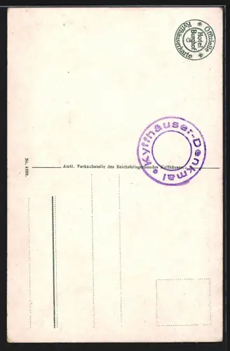 AK Kyffhäuser, Kyffhäuser-Denkmal, Reiterstandbild Kaiser Wilhelm I