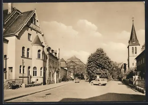 AK Sömmerda, Weissenseer Strasse, Kirche, Wohnhäuser