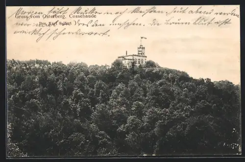 AK Cossebaude, Osterberg mit Restaurant von Karl Seifert