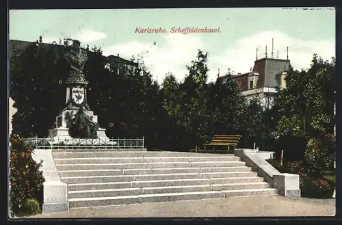 AK Karlsruhe, Scheffeldenkmal