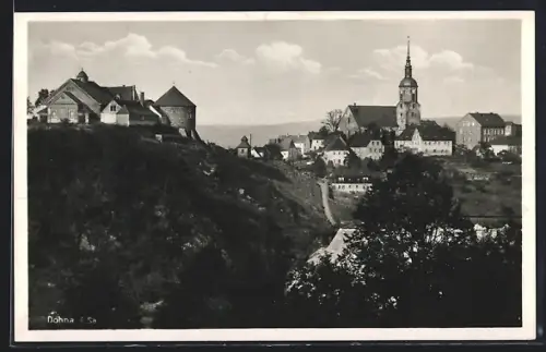 AK Dohna i. Sa., Teilansicht mit Kirche
