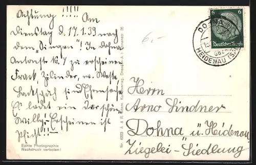 AK Dohna i. Sa., Teilansicht mit Kirche