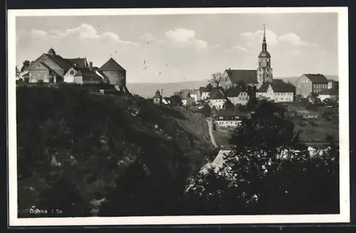 AK Dohna i. S., Teilansicht mit Kirche