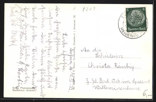 AK Dohna i. S., Teilansicht mit Kirche