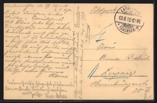 AK Langebrück i. Sa., Blick auf Gasthof Haidemühle